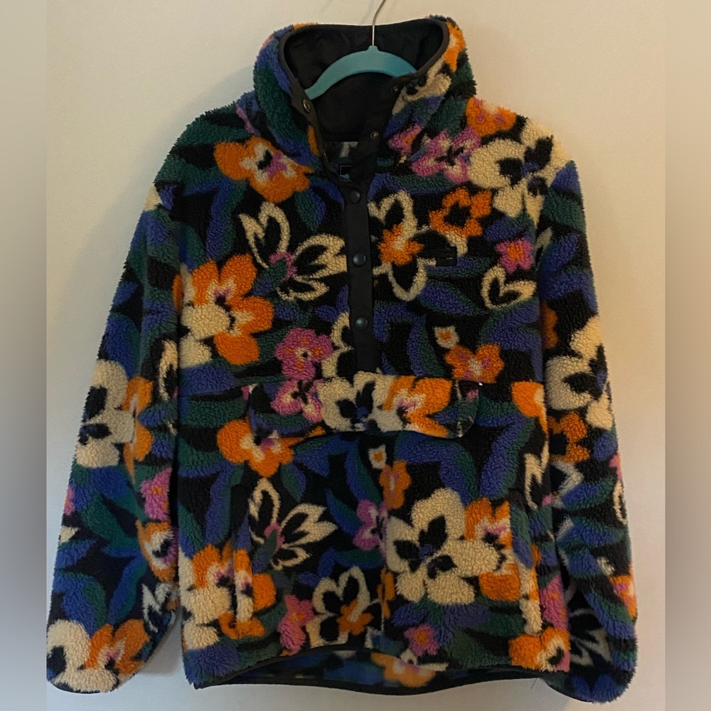 Multicolor Billabong cozy XL fleece pullover with front pocket